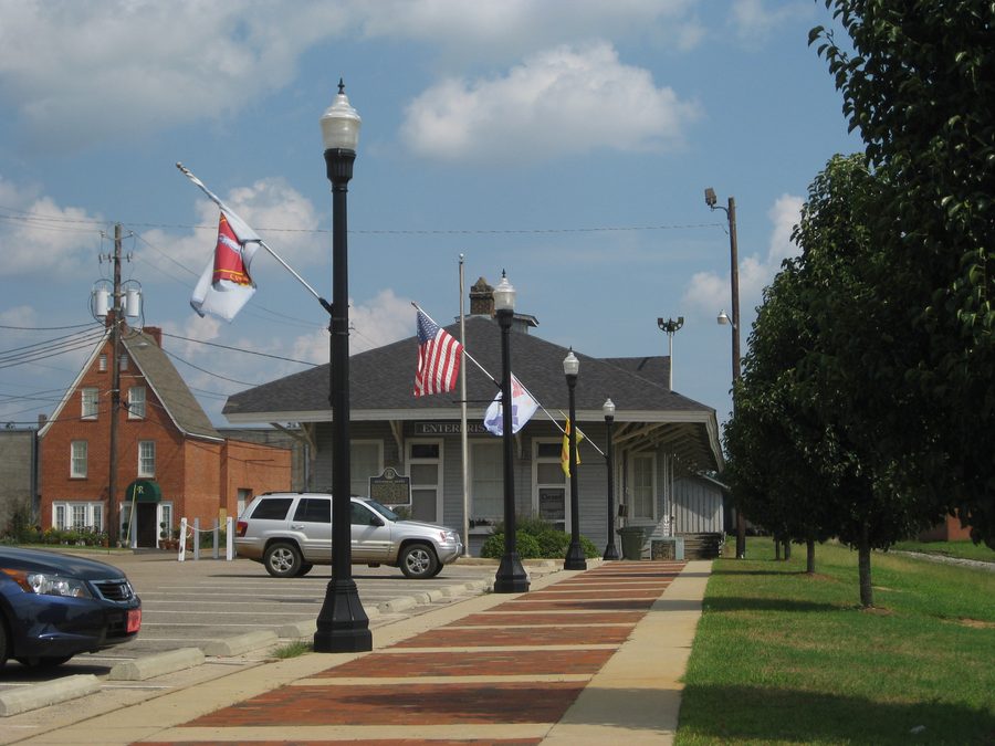 Musée du dépôt dans l’ancien dépôt ferroviaire à Enterprise, Alabama