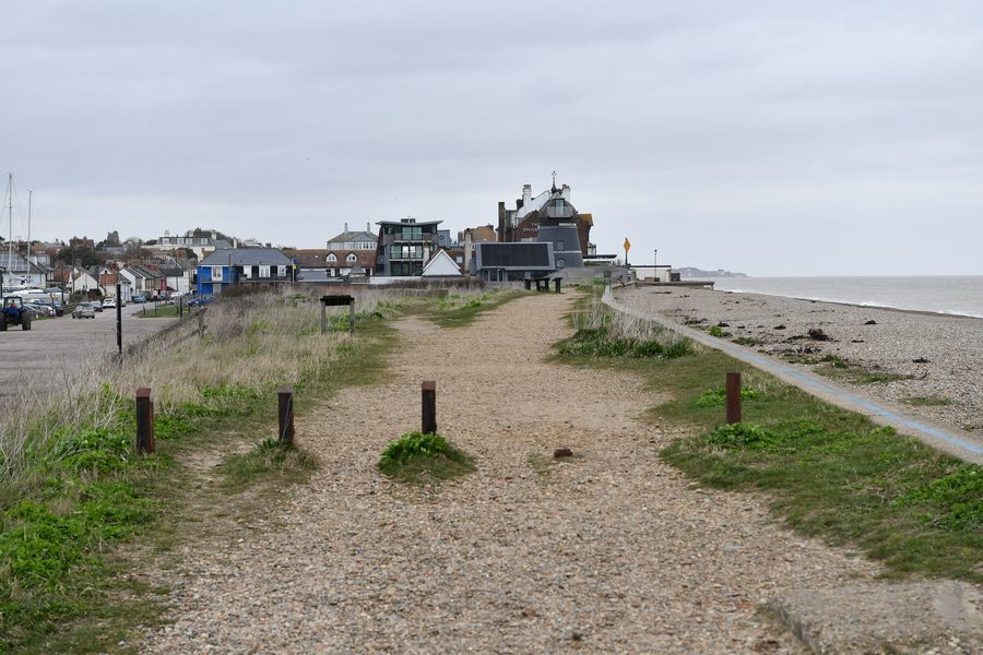 Vue sur Aldeburgh et la côte depuis le parking