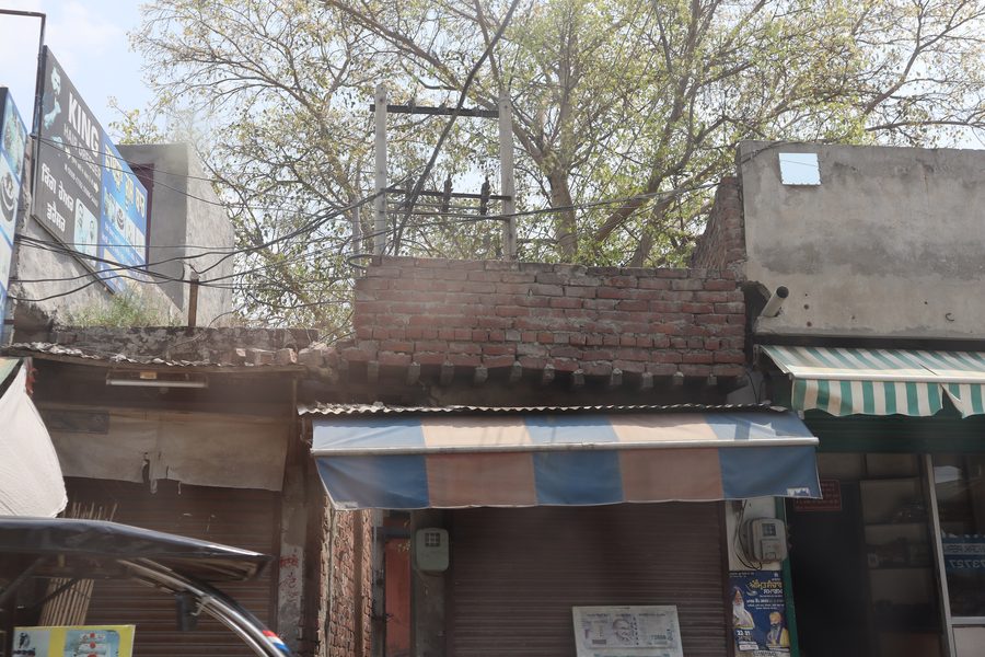 Bâtiment d’aspect ancien à Moga, dans l’État indien du Punjab