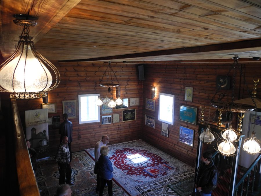 Extérieur de la mosquée en bois à Kruszyniany, Podlachie, Pologne
