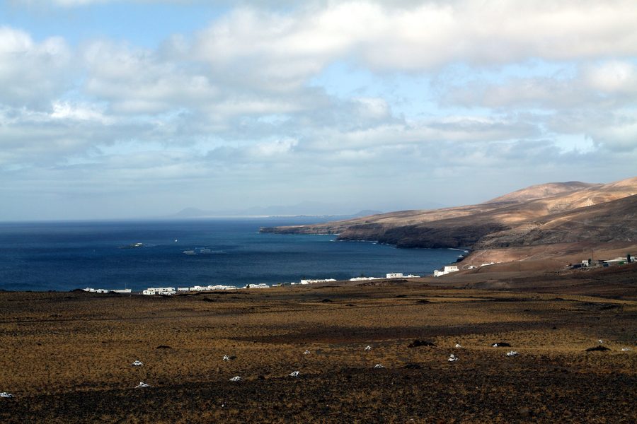 Vue du village de pêcheurs de Playa Quemada à Lanzarote