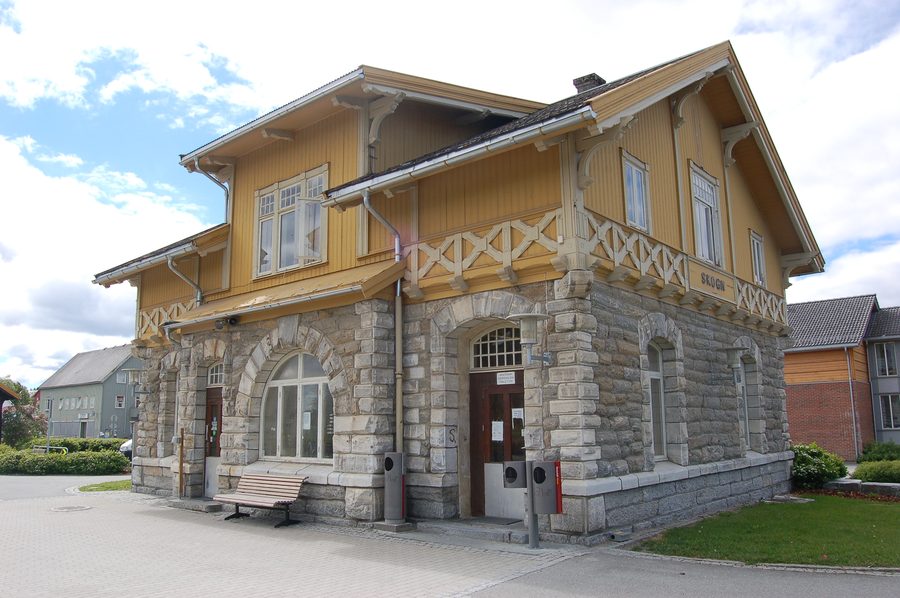 Gare de Skogn sur la Nordlandsbanen à Levanger, Norvège