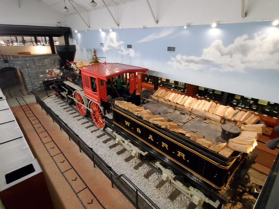 La locomotive The General exposée au Southern Museum of Civil War and Locomotive History à Kennesaw, Géorgie