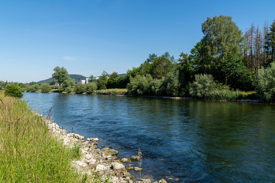 La Limmat à Schlieren au niveau de l’ancienne usine à gaz