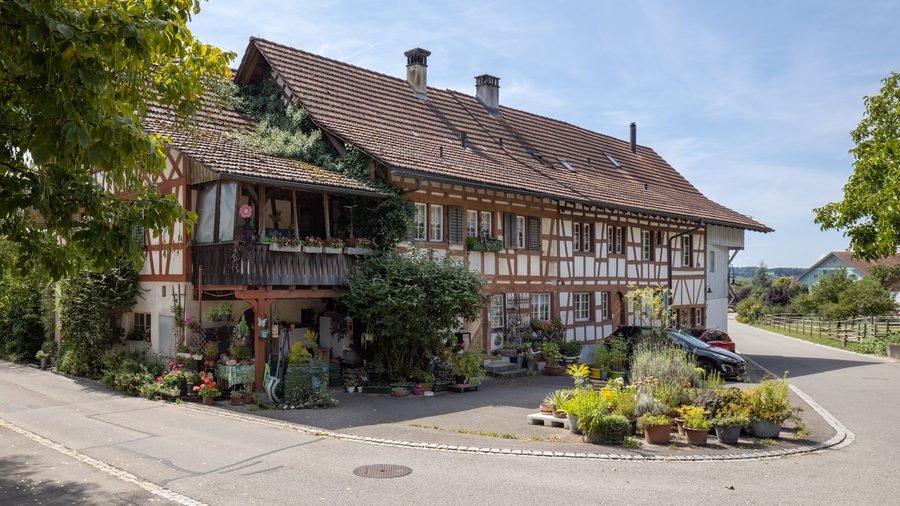 Maisons à colombages sur le Rietweg à Oberstammheim, dans le canton de Zurich