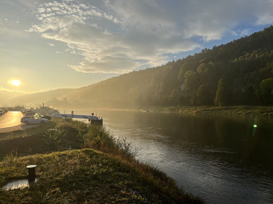 Ambiance matinale sur l’Elbe à Bad Schandau